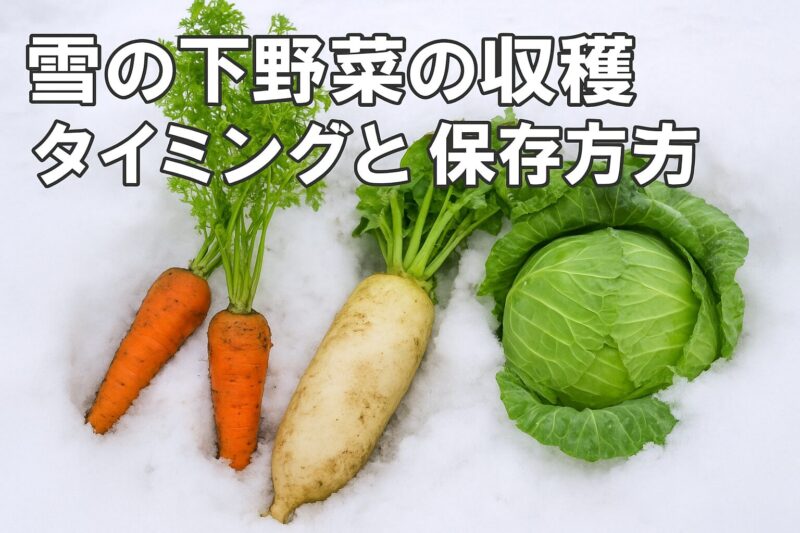 雪の下野菜の収穫時期