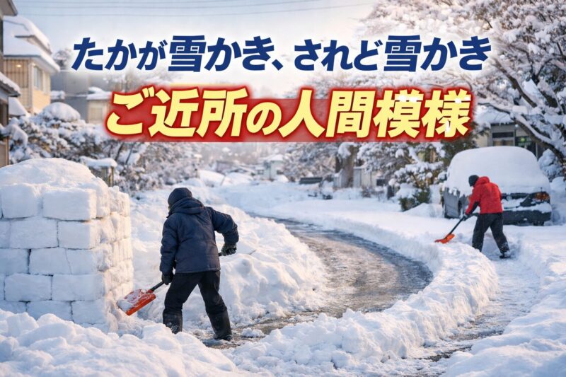 たかが雪かき　されど雪かき