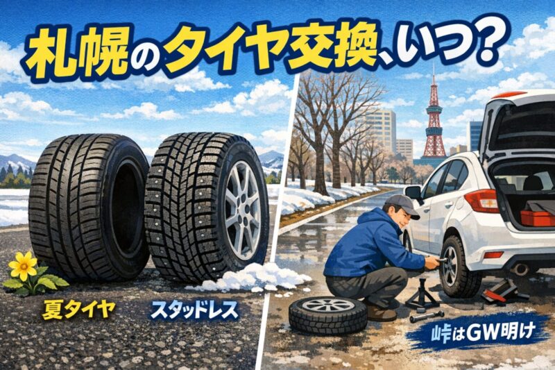 タイヤ交換　春