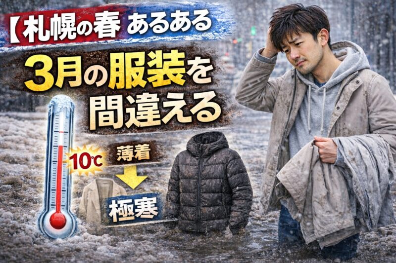 札幌の3月の服装に悩む人