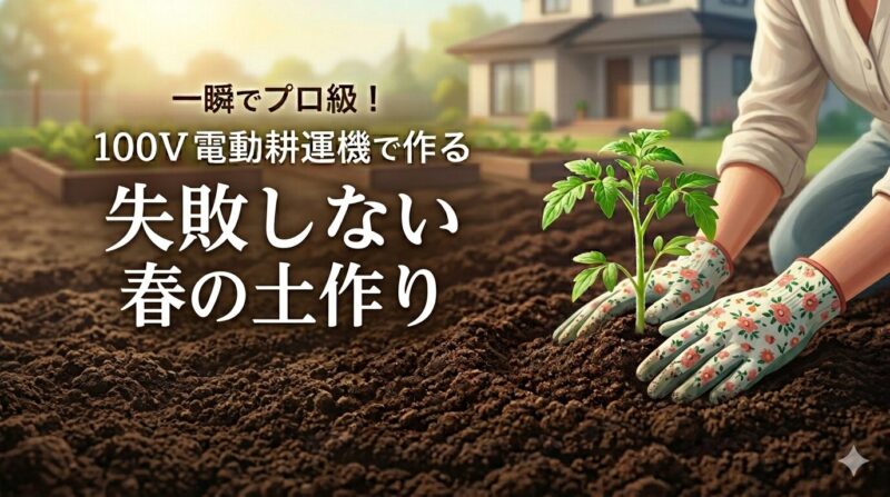 電動耕運機で作る土作り